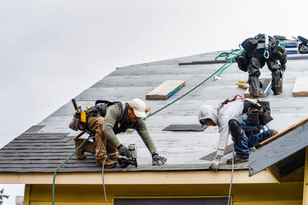 Professional Gutter Installation technician working in Hayward, CA